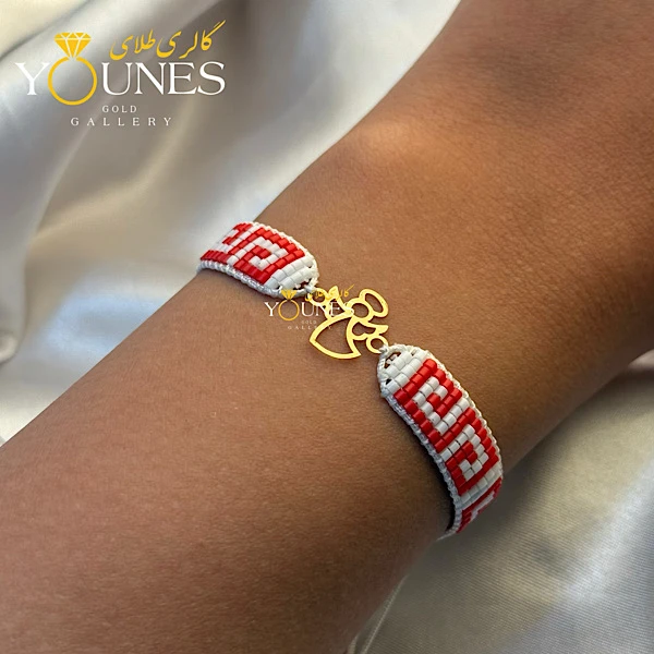 دستبند میوکی فرشته لیزری طلا